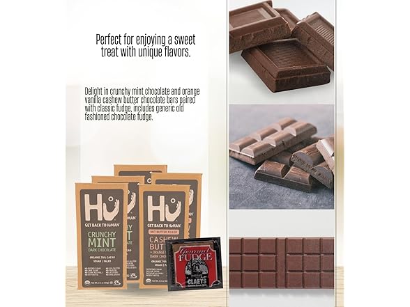 6 Item Set- Hu Chocolate Mint & Orange & Claeys Fudge