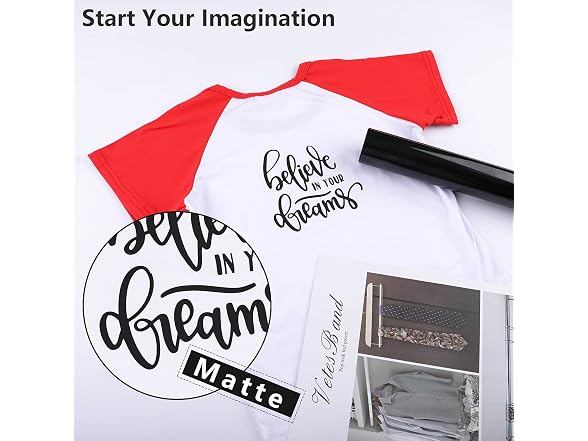 CAREGY Heat Transfer Vinyl HTV for Sheets Black
