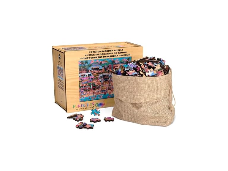 Hawaiian Food Truck Festival Wood Puzzle