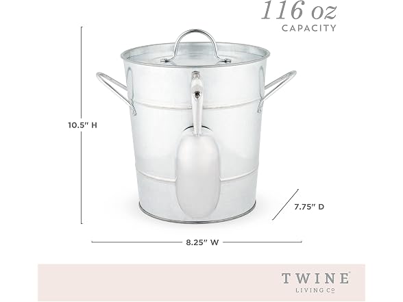 Twine Insulated Ice Bucket with Lid