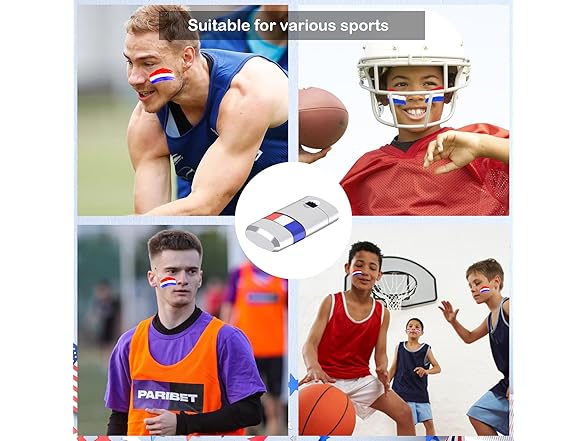 Rismise Red White Blue Stick Face Paint