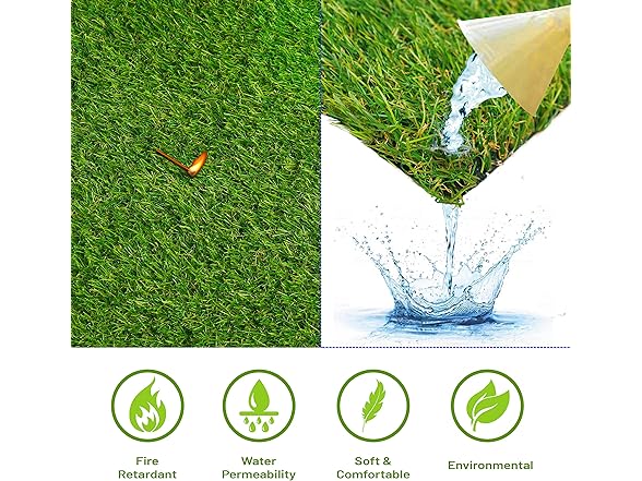 Superior Artificial Grass Synthetic Lawn Indoor/ Outdoor Turf Area Rug