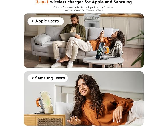 FREEFISH 3 in 1 Wireless Charging Station