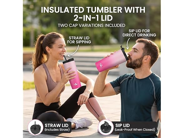 Konokyo 18 oz Insulated Tumbler Water Bottle with Straw Lid, ArmyGreen