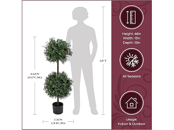 National Tree Company 46" Artificial Boxwood Topiary Tree