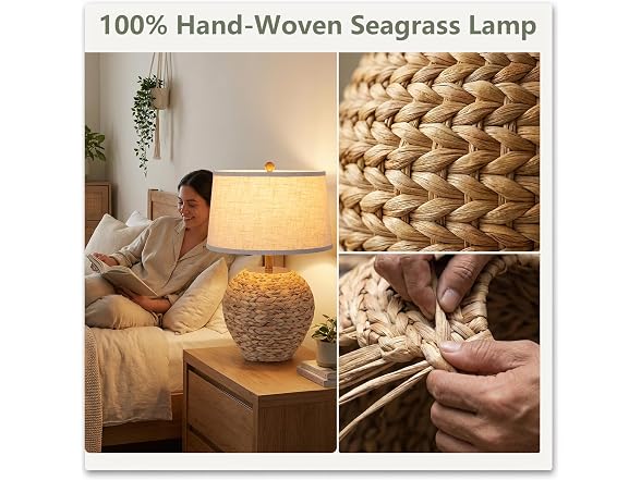 TOBUSA HKRC-TL-KN-T0208-1 Rattan Table Lamp