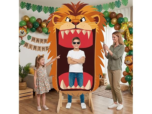 Bafei Lion Safari Party Door Banner Decor