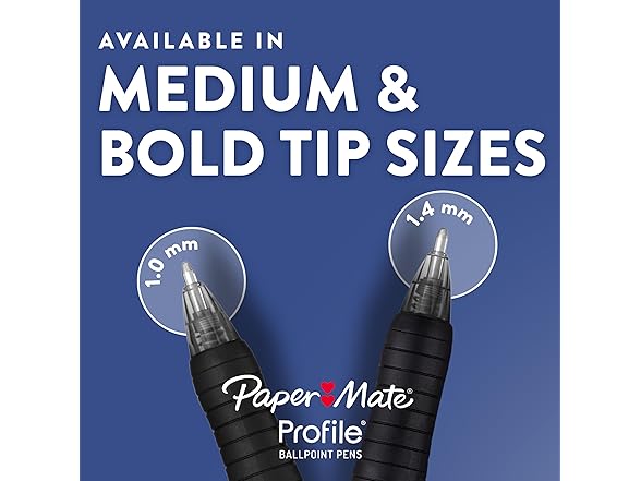 Paper Mate Profile Retractable Ballpoint Pen, 12 Count