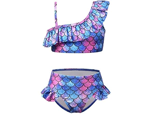 Childrenstar Girls (4-5T) One Shoulder Swimsuits
