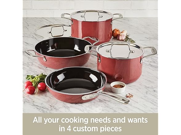 All-Clad Soup Pot with Lid, 4 quart, Rose Quartz