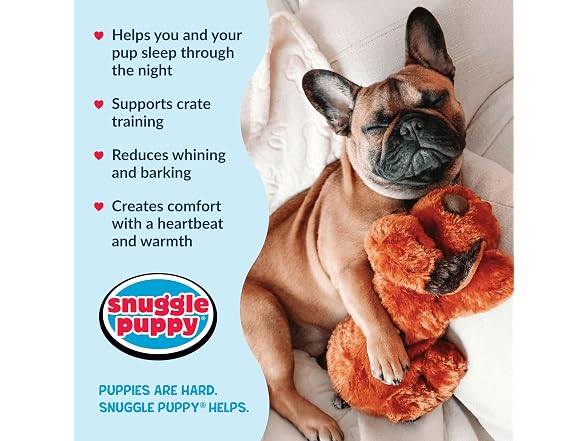 Snuggle Puppy Heartbeat Toy, Calming Comfort