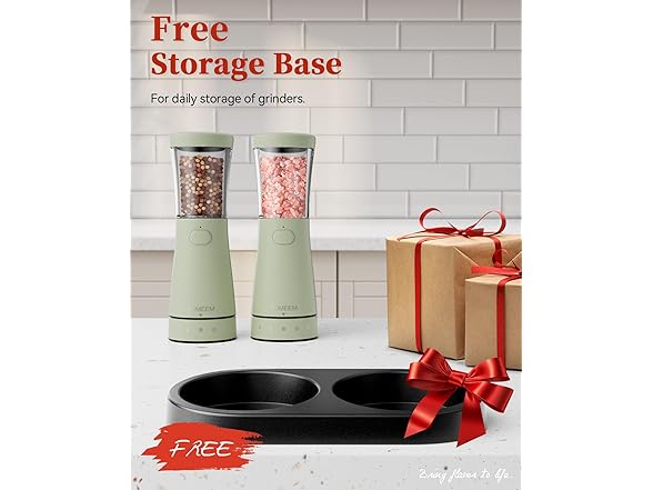 Electric Salt and Pepper Grinder Set