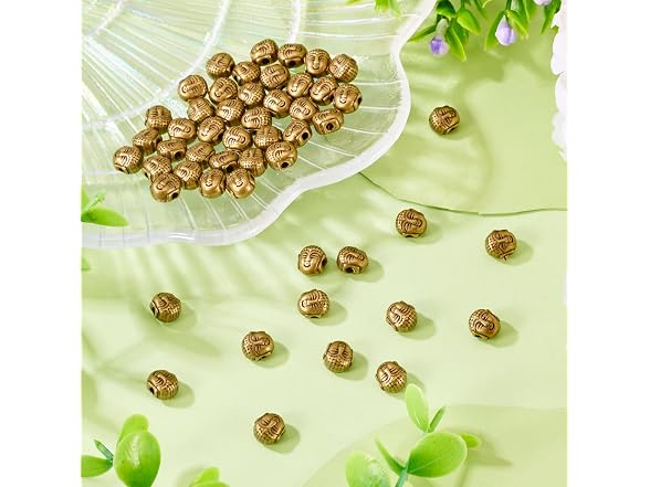 Craftdady 50pcs Antique Bronze Buddha Head Loose Beads
