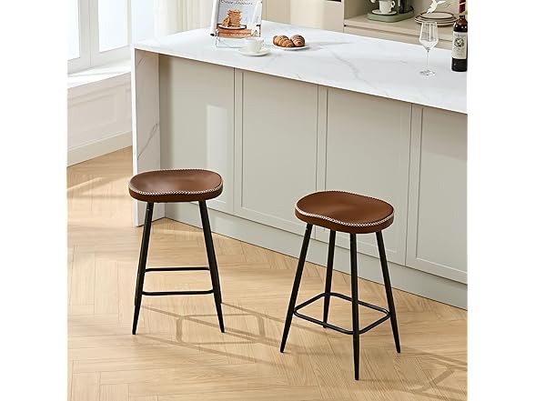 FIRAVOE Bar Stools Set of 2, Modern 24" Counter Height Bar S (Open Box)