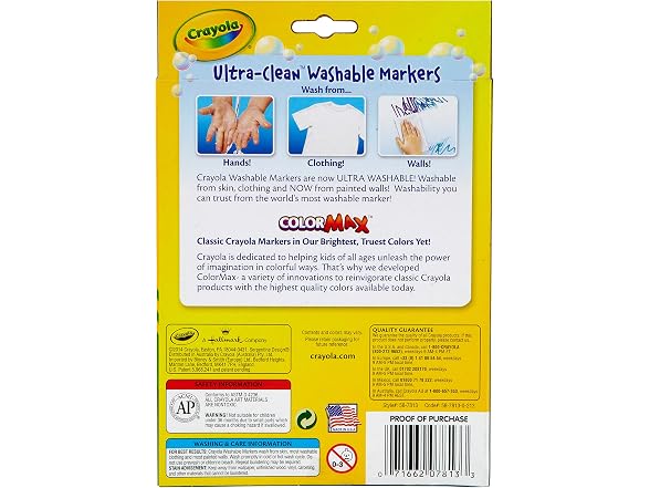 Crayola Washable Markers - 12-Per Box