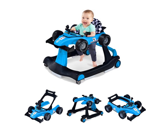 GLACER Foldable Baby Walker, 4-in-1 Infant Walker