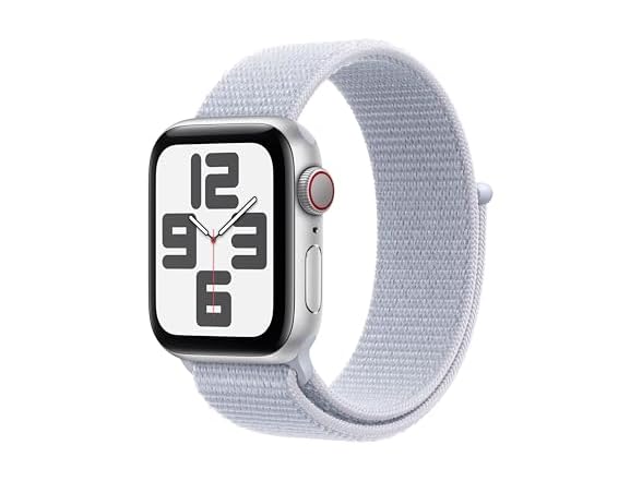 Silver Aluminum Case with Blue Cloud Sport Loop