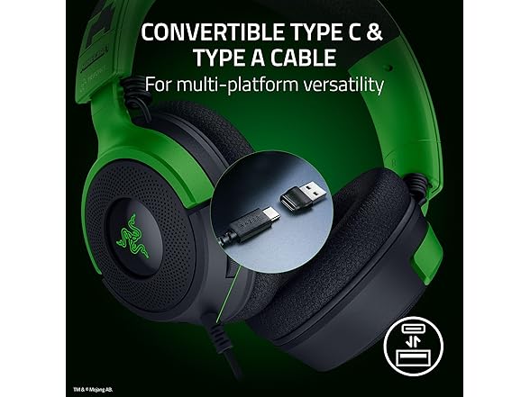 Razer Kraken V4 X Headset - Minecraft Edition