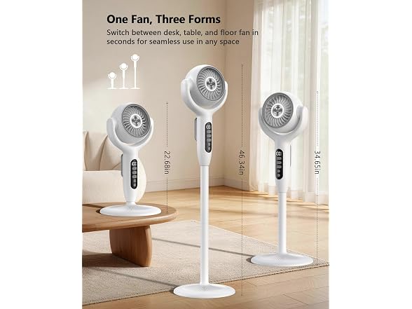 Aaoyun PFD1 Rechargeable Pedestal Fan with Remote