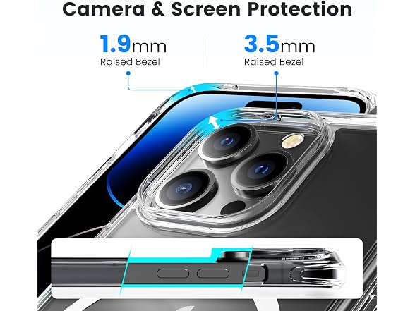 Mkeke for iPhone 14 Pro Max Case Clear,Compatible