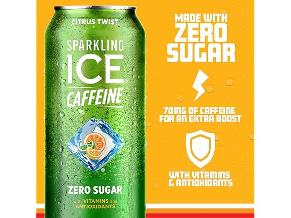 1CT Sparkling Ice Caffeine, Citrus Twist Sparkling