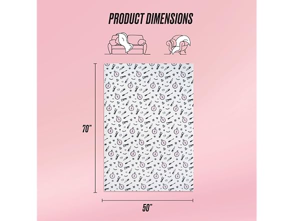 Juicy Couture Kids 50x70" Plush Throw Pink