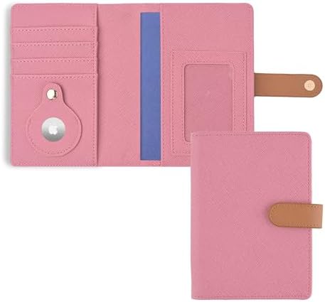 The Passport Wallet - Premium Travel Passport Wallet and Cover with Secure Magnetic Strap, Multiple Card Slots, & Concealed AirTag Slot- Ideal for International Travelers - Pink