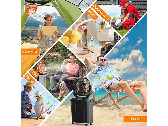 Ausic 5 Gal 12" Portable Misting Fan