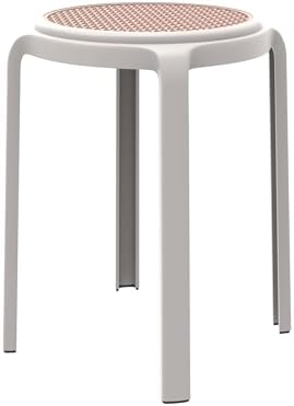 LeisureMod TSR13WH Teresse Dining Stool White