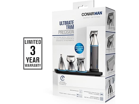 ConairMAN Ultimate Trim Precision All-in-One Beard Trimmer for Men