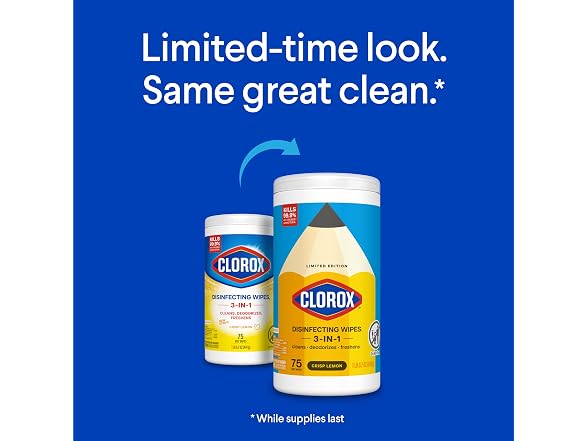 Clorox Disinfecting Wipes Crisp Lemon 75ct