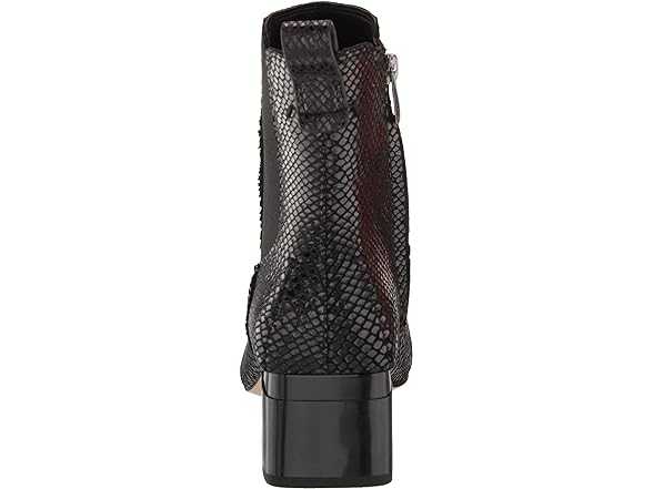 Franco Sarto Womens Bootie Black Snake Print 6.5 M