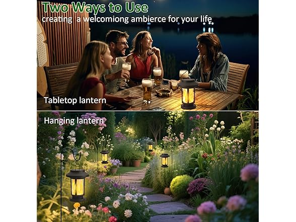 Flickering Flameless Outdoor Lanterns