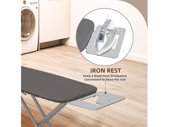 STO STO Ironing Board Full Size 45" x 14" with Iron Holder