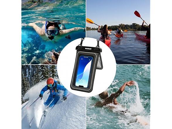 NANUK Waterproof Phone Pouch IP68 Dry Bag Black