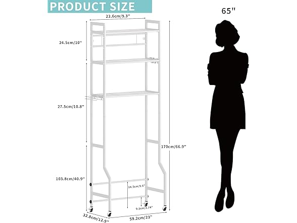 Over The Toilet Storage, 3-Tier Over Toilet Organizer Rack 
