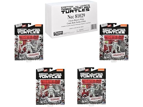 Teenage Mutant Ninja Turtles: Black and White Figures