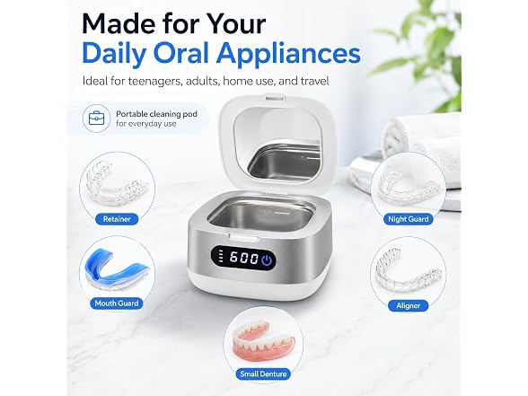 Cordless Ultrasonic Retainer Cleaner