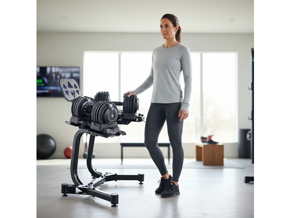 Echelon Strength Adjustable Dumbbells with Stand - Gallery 3