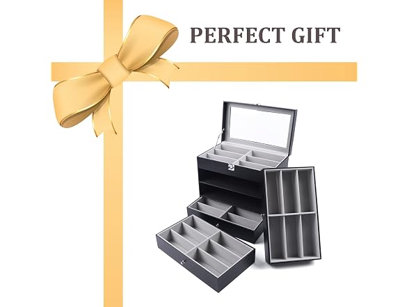 Wupyi Slots Eyeglass Sunglass Storage Box Layer