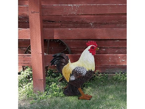 Alpine Rooster Statue 16"