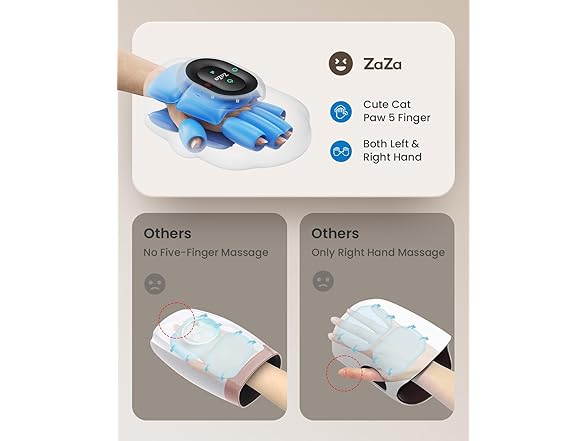 Cordless Hand Massager with Heat and Compression