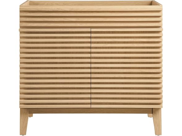 36 in. Render Bathroom Vanity Cabinet, Oak