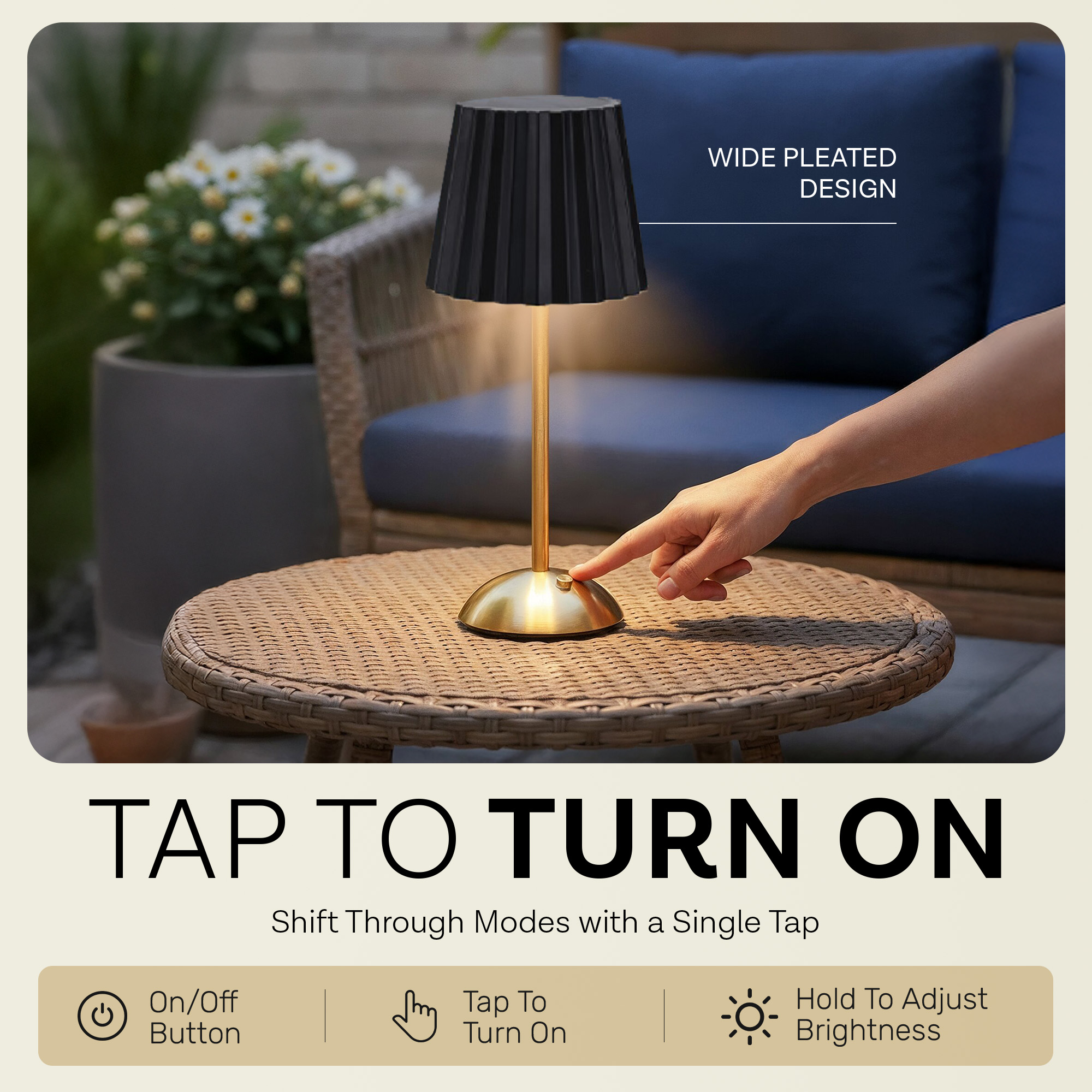 Solar Wide Pleated Lamp - Gallery 19