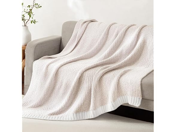 Whale Flotilla Knit Throw Blanket