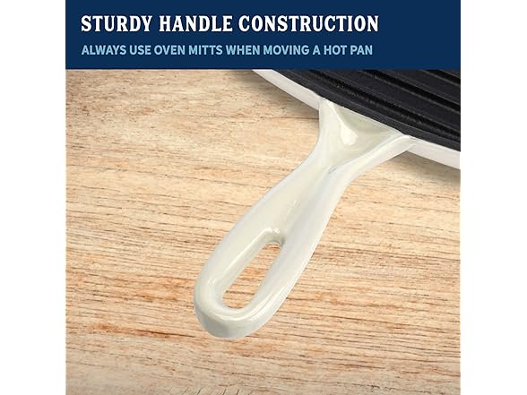 Country Living Enameled Cast Iron11-Inch, Cream