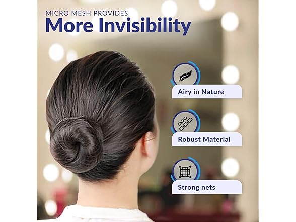ZefeqCo Black Invisible Hair Nets 24in 100 Pack