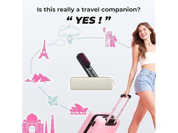 Portable Hair Straightening Brush