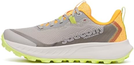 Saucony Women's Peregrine 15 Sneaker, Dove/Peel, 10.5