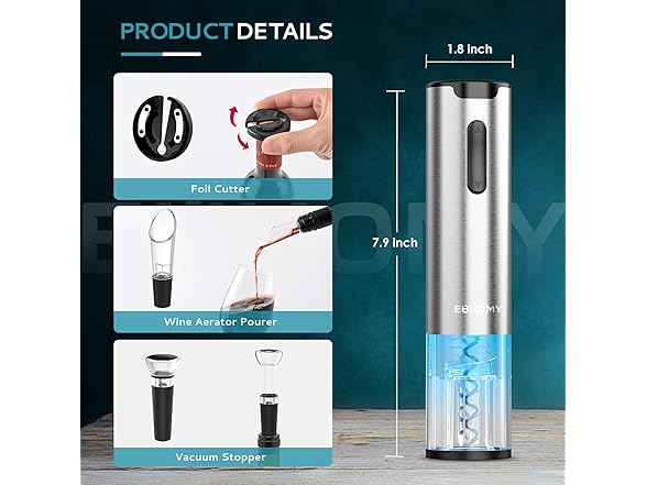 EUHOMY Electric Wine Opener Set